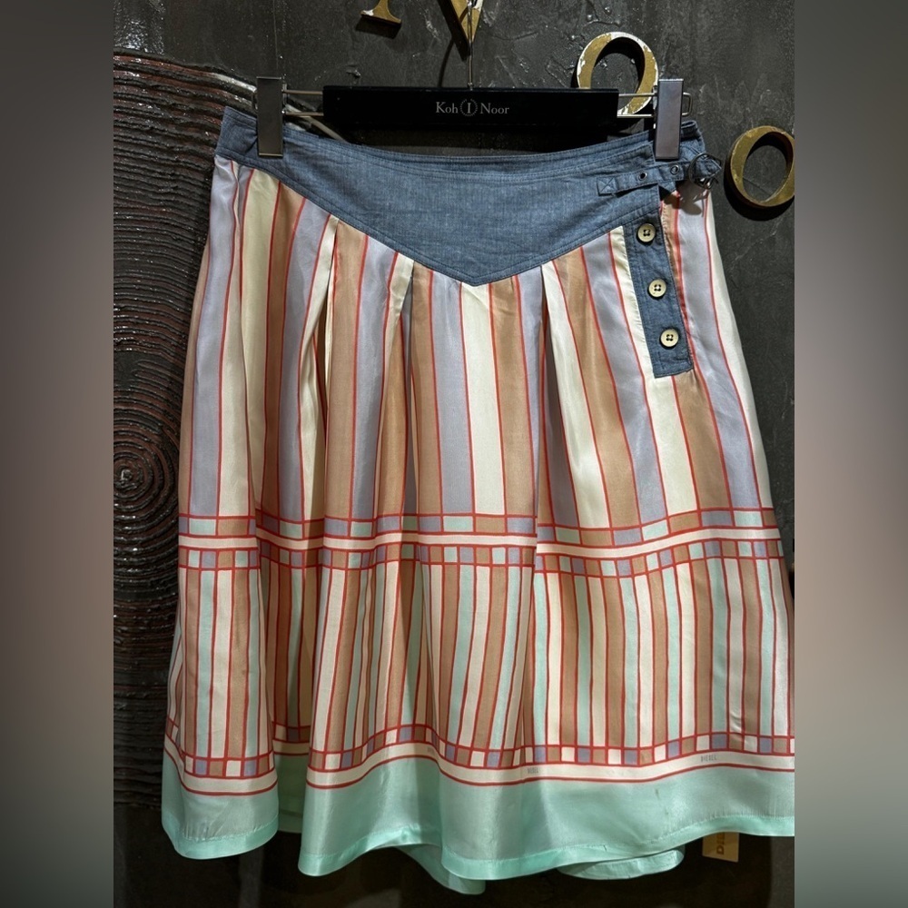 y2k vintage Diesel Multicolor Striped A-Line Skirt size 29 - Picture 2 of 5